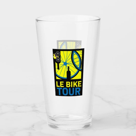 Bike Touring Art Glas (Vorderseite)