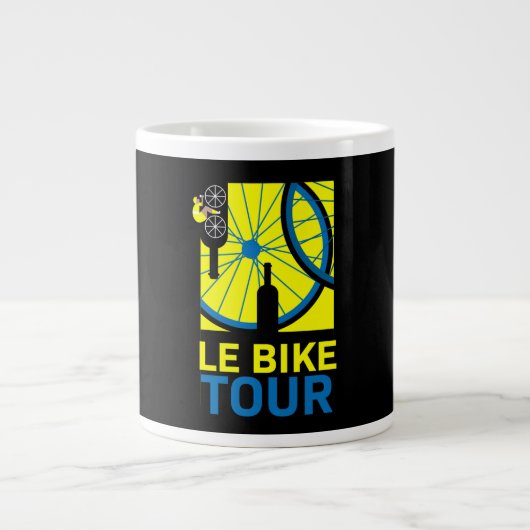 Bike Touring Jumbo-Tasse (Vorderseite)
