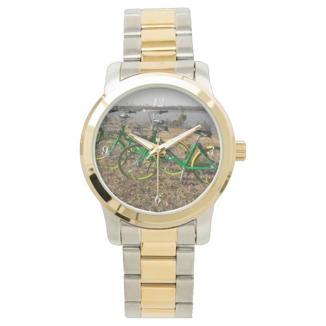 Bike Triplets Armbanduhr (Vorderseite)