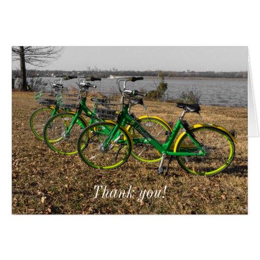 Bike Triplets Danke Karte (Vorderseite (Horizontal))