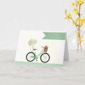 Bike und Rose Geburtstag Karte (Gelbe Blume)