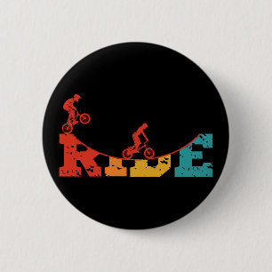 Bike Vintage Trick Gift for Boys Kids Button