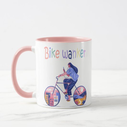  Bike-Wanker, Bike-Wanker, Fahrradfahrer Tasse (Links)