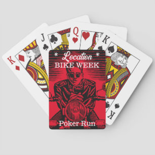 Bike Week Poker Führen Sie ein individualisierbare Spielkarten