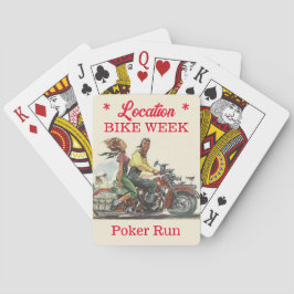 Bike Week Poker Stadt Personalisierter Vintager Bl Spielkarten