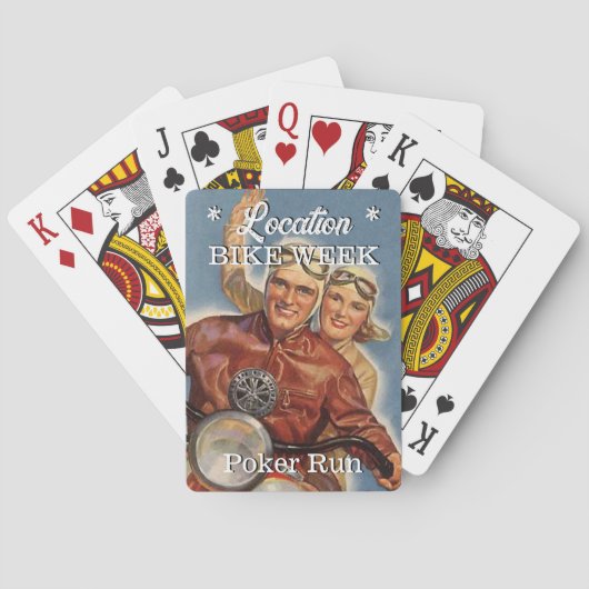 Bike Week Poker Vintag aussehen Städter Spielkarten (Rückseite)