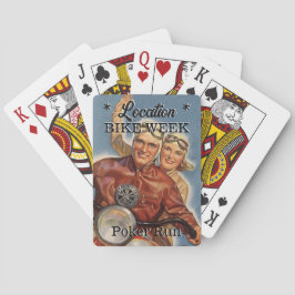 Bike Week Poker Vintage Look Couple Event Name Spielkarten