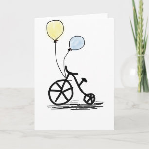 Bikeballon Party personalisieren Jubiläum Karte