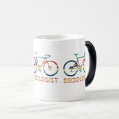"BIKEOLOGIST" Vintage Cycling Mug Verwandlungstasse (VorderseiteRechts)