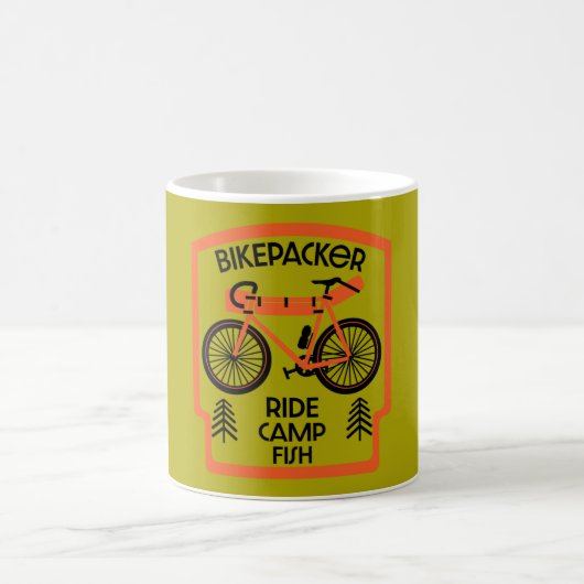 Bikepackerfisch und Campingplatz Kaffeetasse (Mittel)