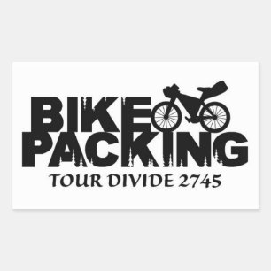 Bikepacking: Aufkleber für die Aufteilung der Tour