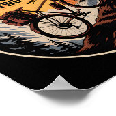 Bikepacking Outdoor Mountain Biking Chasing Horizo Poster (Ecke)