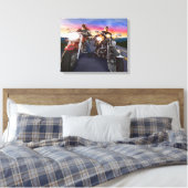 Biker 1 überzogene Canvas Leinwanddruck (Insitu (Schlafzimmer))
