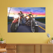 Biker 1 überzogene Canvas Leinwanddruck (Insitu (Wohnzimmer))