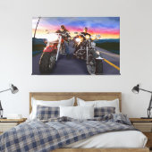 Biker 1 überzogene Canvas Leinwanddruck (Insitu (Schlafzimmer))
