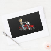 Biker 9 rechteckiger aufkleber (Umschlag)