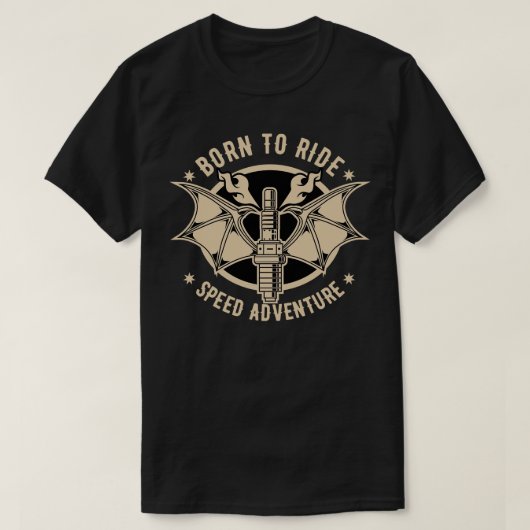 BIKER ABZEICHEN WING T-Shirt (Design vorne)