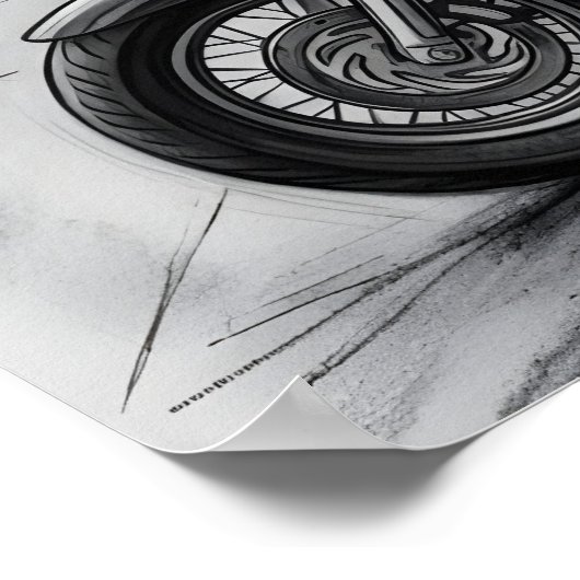 Biker at Lincoln Memorial Washington Monument  Poster (Ecke)