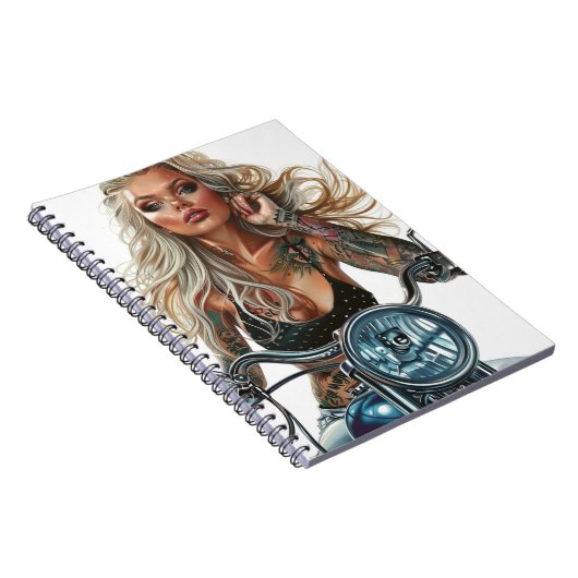 Biker Babe12 Notizblock (Rechte Seite)