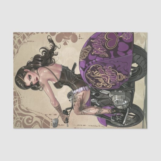 Biker Babe3 Bad to Bone Edition Seidenpapier (Vorderseite)