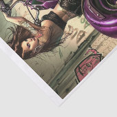 Biker Babe4 schlecht für die Knochen-Edition Seidenpapier (Ausschnitt)