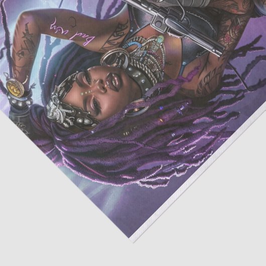 Biker Babe5 Schlecht zur Knochen-Edition Seidenpapier (Ausschnitt)