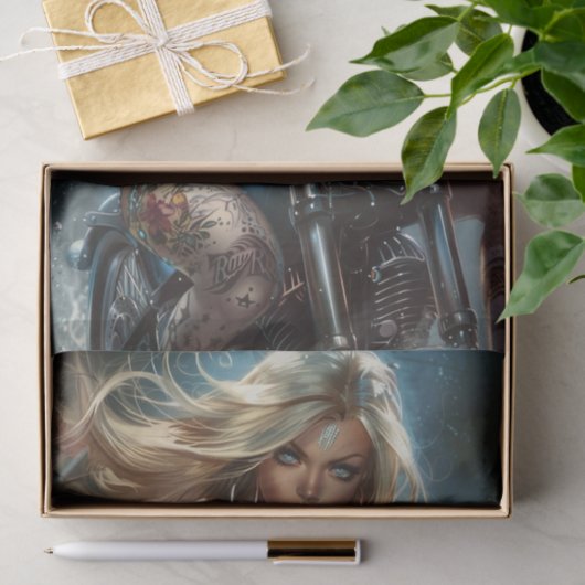 Biker Babe5 Seidenpapier (Geschenk)