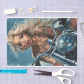 Biker Babe8 Seidenpapier (Handwerk)