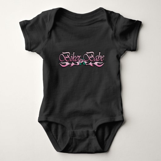 Biker Babe Baby Strampler (Vorderseite)