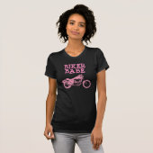 Biker Babe, Ladys Motorrad T - Shirt (Vorne ganz)