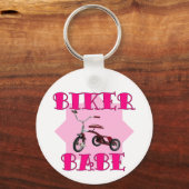 Biker Babe /pink Schlüsselanhänger (Vorderseite)