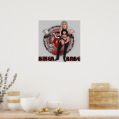 Biker Babe - Poster (Küche)