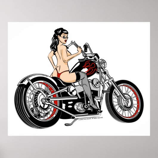 Biker Babe Poster (Vorne)