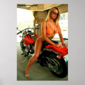 Biker Babe Poster - Blond Bikini Babe (Vorne)