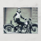 Biker Babe Postkarte (Vorderseite)