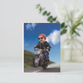 Biker Babe Postkarte (Stehend Vorderseite)