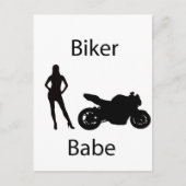 Biker Babe Postkarte (Vorderseite)