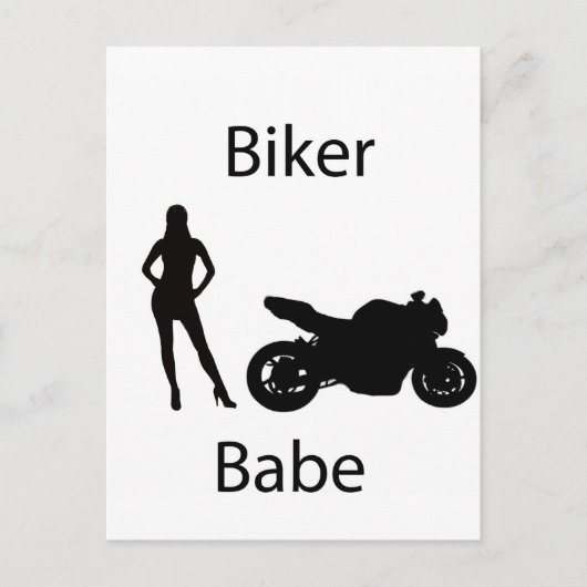 Biker Babe Postkarte (Vorderseite)