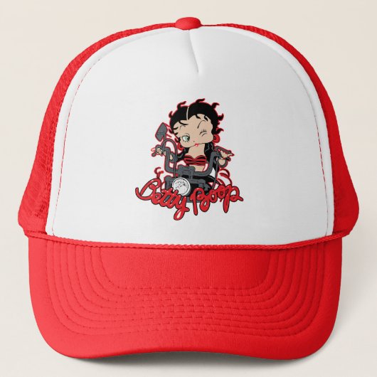 Biker Betty Boo Revival Trucker Hat Truckerkappe (Vorderseite)