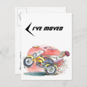 Biker-Bewegung auf der Postkarte Ich habe den neue (Vorne/Hinten)