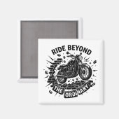 Biker Beyond Limits Fahrt Magnet (Vorderseite/Rückseite)