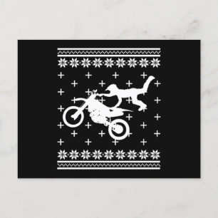 Biker Bike Motocross Ugg Weihnachts Motorrad Gif Postkarte