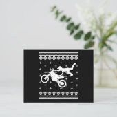 Biker Bike Motocross Ugg Weihnachts Motorrad Gif Postkarte (Stehend Vorderseite)