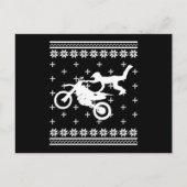 Biker Bike Motocross Ugg Weihnachts Motorrad Gif Postkarte (Vorderseite)