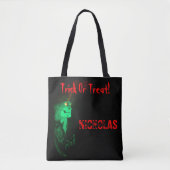 Biker Billy Halloween Black and Red Trick or Tree Tasche (Vorderseite)