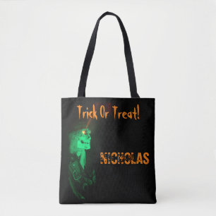 Biker Billy Halloween Black/Orange Trick oder Tret Tasche