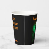 Biker Billy Halloween Skeleton Black & Orange Pappbecher (Rechts)