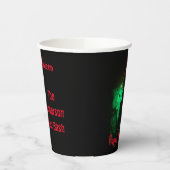 Biker Billy Halloween Skeleton Black & Red Pappbecher (Links)