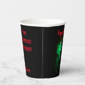 Biker Billy Halloween Skeleton Black & Red Pappbecher (Rechts)