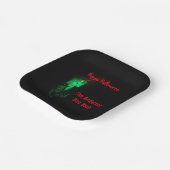 Biker Billy Halloween Skeleton Black & Red Pappteller (Gewinkelt)